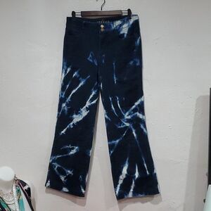 WHBM Tie Dye Wide Leg Jeans